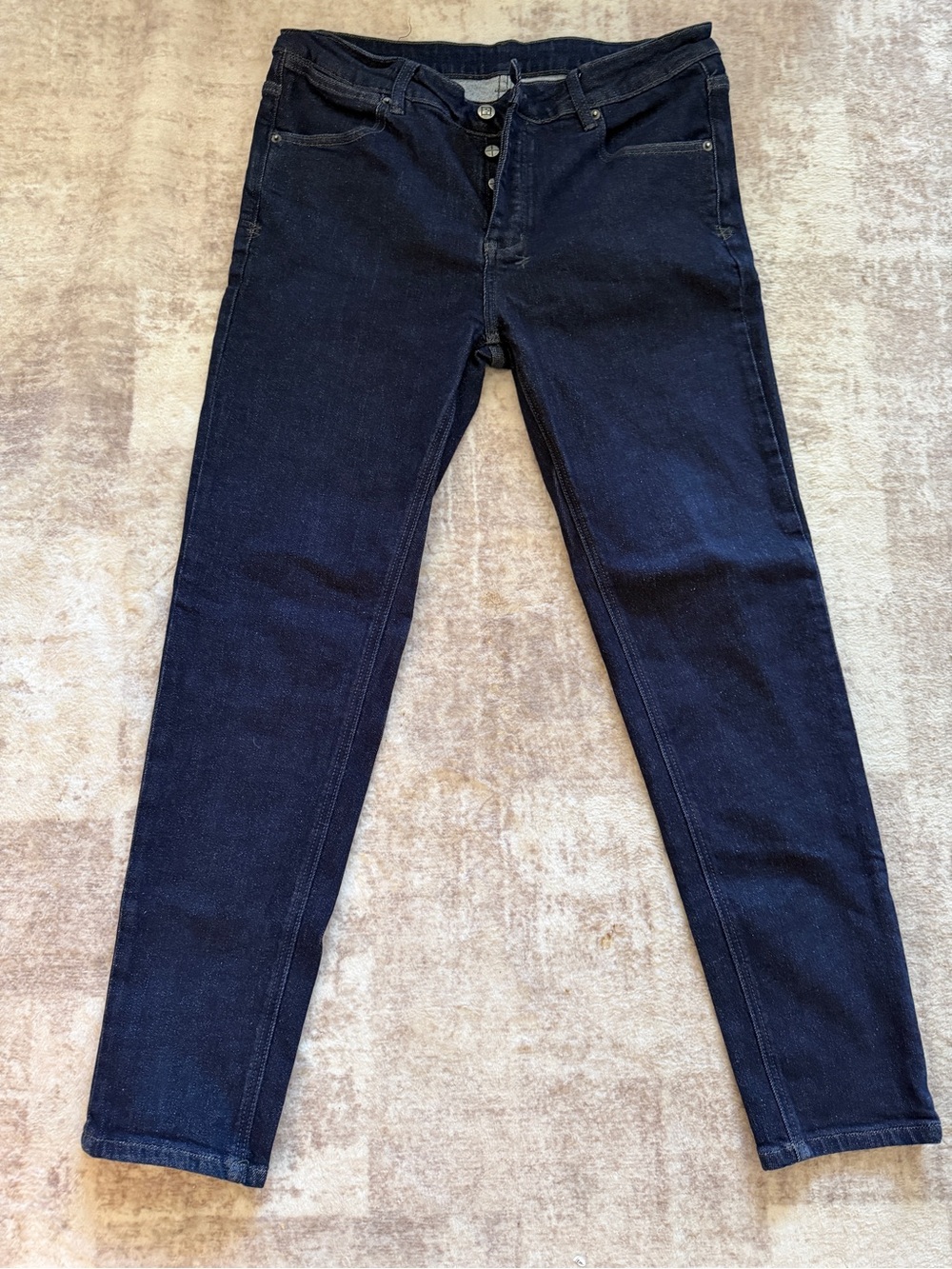 Ksubi Men’s Beden Skinny Jeans – Dark Blue – Size 34 – Button Fly